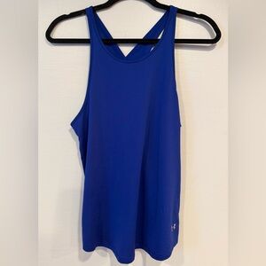 Under Amour Cobalt Blue Tie Back Racerback Athletic Tank Top Size Small